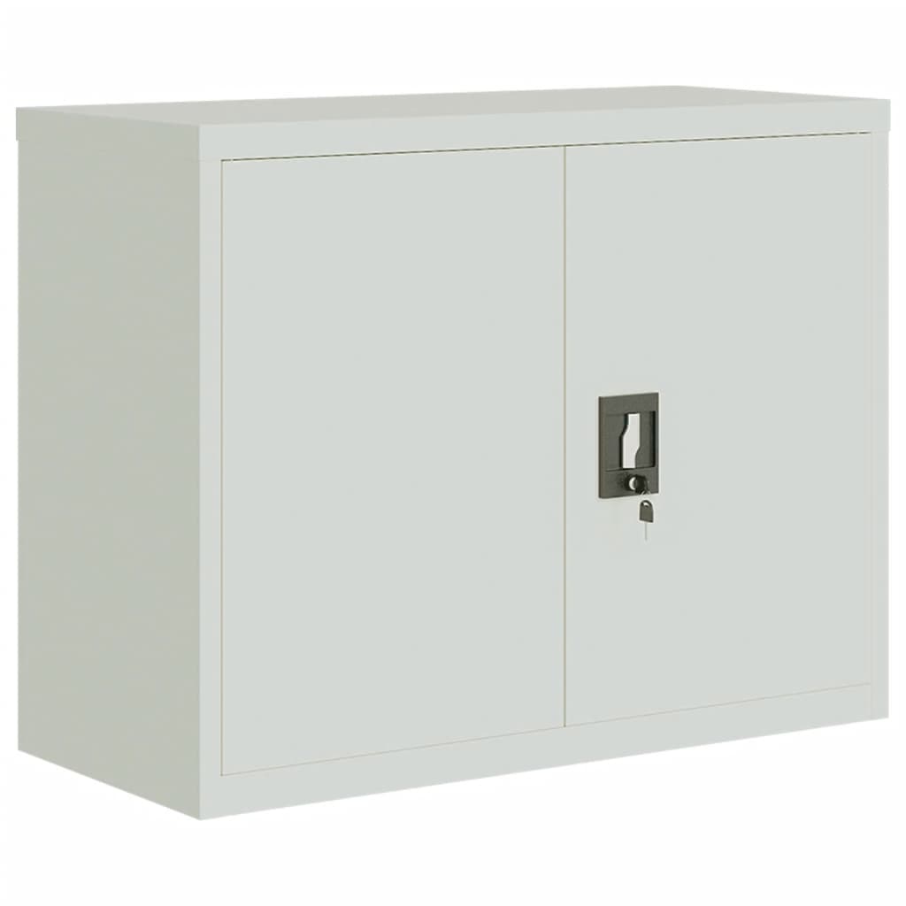 Filing Cabinet Light Grey 90 x 40 x 70 cm Steel