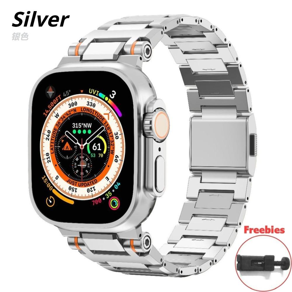 Ремешок из нержавеющей стали для Apple Watch Ultra 3/2/1 49 мм 46 мм 45 мм 44 мм 42 мм Металлический магнитный ремешок IWatch Series 11 10 9 8 7 6 SE 5