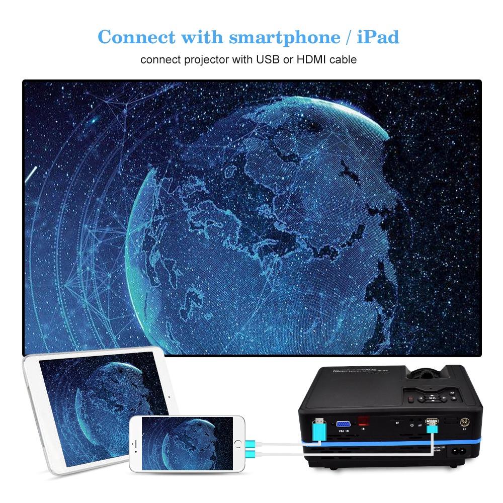 VS 313 4K Mini Projector Zoom Led Full HD Projector 2000 Lumes Colorful Home Theater Projectors