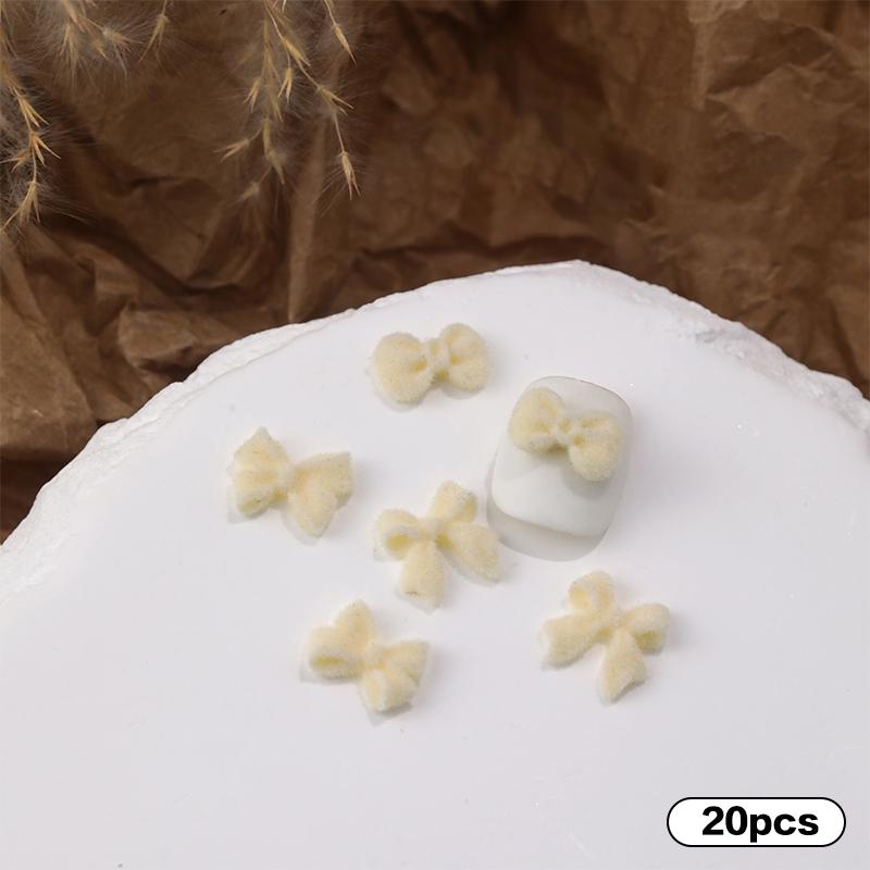 20 шт. флокированные украшения для ногтей аксессуары бант дизайн для зимнего украшения ногтей дизайн принадлежности инструмент