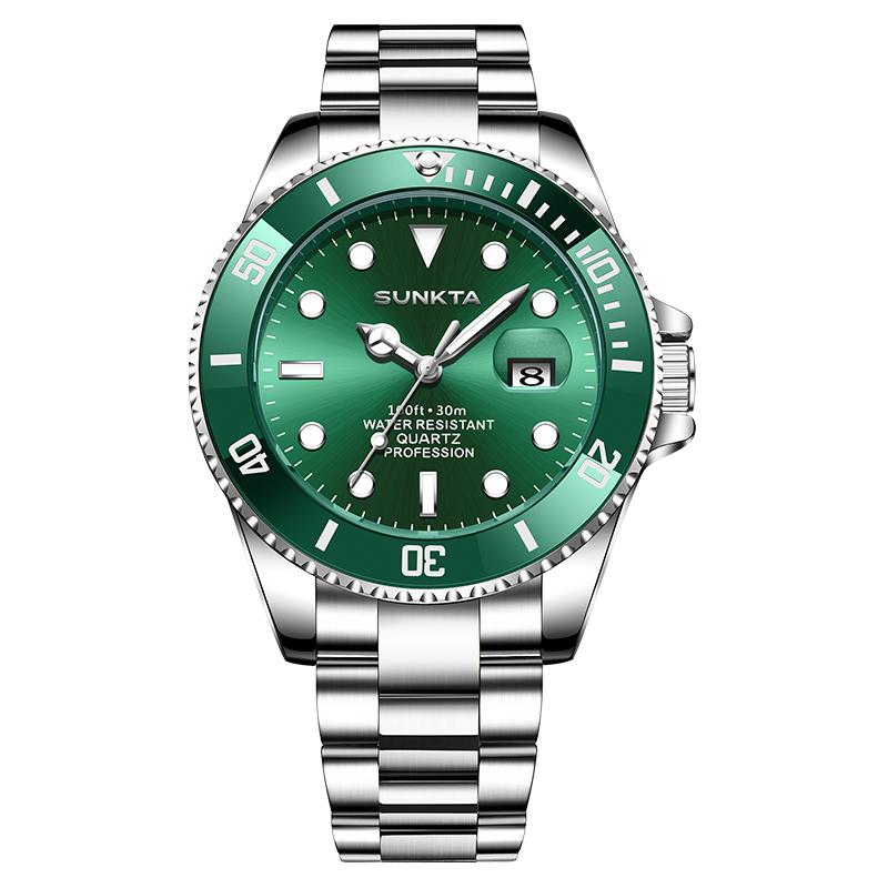 SUNKTA New Luxury Men Quartz Watches Original Diving Series Colorful bezel Waterproof Watch Date Trendy Men Watch Reloj Hombre