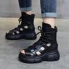 Fashion New Summer Hollowed-out Breathable Thin Roman Sandals Women High-heeled Platform Sandals Wedge Platform Gladiator Shoes