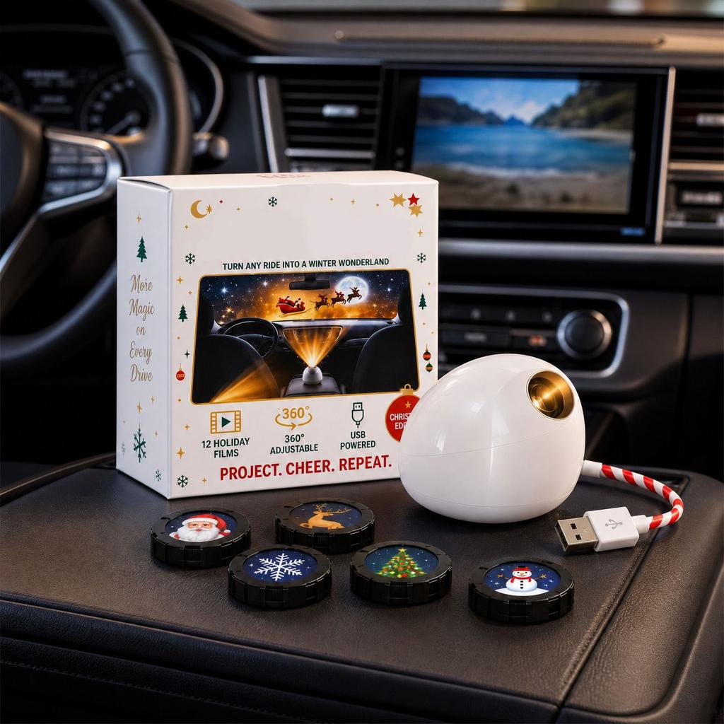 Car Projector for In-Car and Passenger Viewing, Vehicle Video Projector