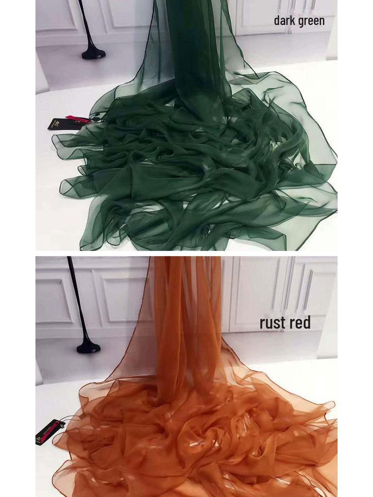 Ultra-thin Ice Silk Women's Scarf: Solid Color, Sunscreen, Beach-Friendly, Popular Style, One-Piece