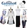 Polyester Fabric Genshin Impact Amber Tea Collaboration Cosplay Costume Elegant And Charming Anime Game Clothing