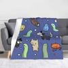 Happy Possum Opossum Meme Blanket Fleece  Winter  Portable Lightweight Throw Blankets for Bed Car Bedspreads