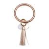 Fashion Women Tassel Charm Wristlet Faux Leather Keychain Key Ring Holder Gift