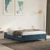 VidaXL Bed Frames Slat Base Upholstered Bed Slat Frame Double Bed Adult Bedroom Furniture Dark Blue 347328