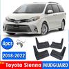 2018-FOR Toyota Sienna Mudguards Fender Mud Flap Guard Splash Mudflaps Car Accessories Auto Styline Front Rear 4pcs Mudguard