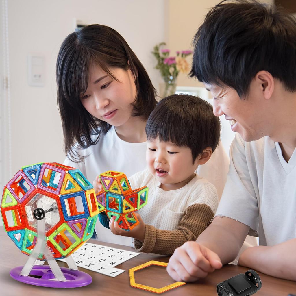 AQvrtxn 135 шт. Магнитные строительные блоки, Магнитные игрушки, Строительные блоки, Развивающие игрушки для детей, мальчиков и девочек, Блоки