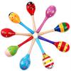 Wooden Maracas Multiple Colour Auditory Training Educational Toy Baby Sand Hammer Instrument Toy for Boys Girls