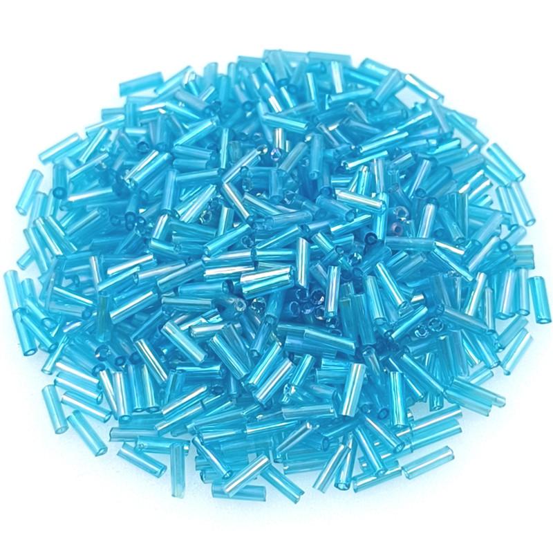 Креативные аксессуары для самостоятельного изготовления ювелирных изделий Длинные трубчатые стеклянные бусины для изготовления ювелирных изделий Ожерелье Бусины-разделители Многоцветные 2x7 мм Браслеты 300 шт.