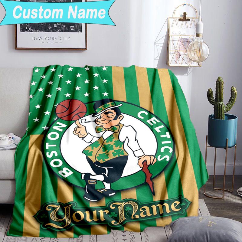 Custom Name Blanket Boston Sports Icons Blanket Bedding Blanket for Travel, Camping, Living Rooms, Offices, Sofas, Fan Christmas gift