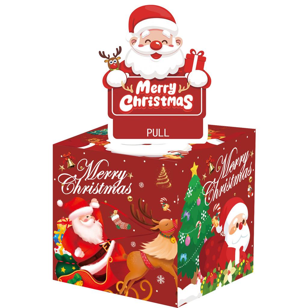 Theme Christmas Red Pattern Gift Surprise Box Holiday Decoration Atmosphere Prop