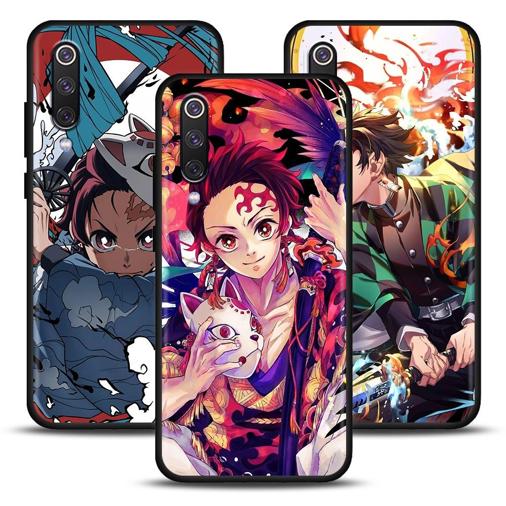 Мягкий чехол Anime Demon Slayer Kamado Tanjirou Nezuko для Xiaomi Mi 9 9se 8 10 T A2 Lite 10S 9T CC9 Note 10 Pro 9Lite Cover Fundas
