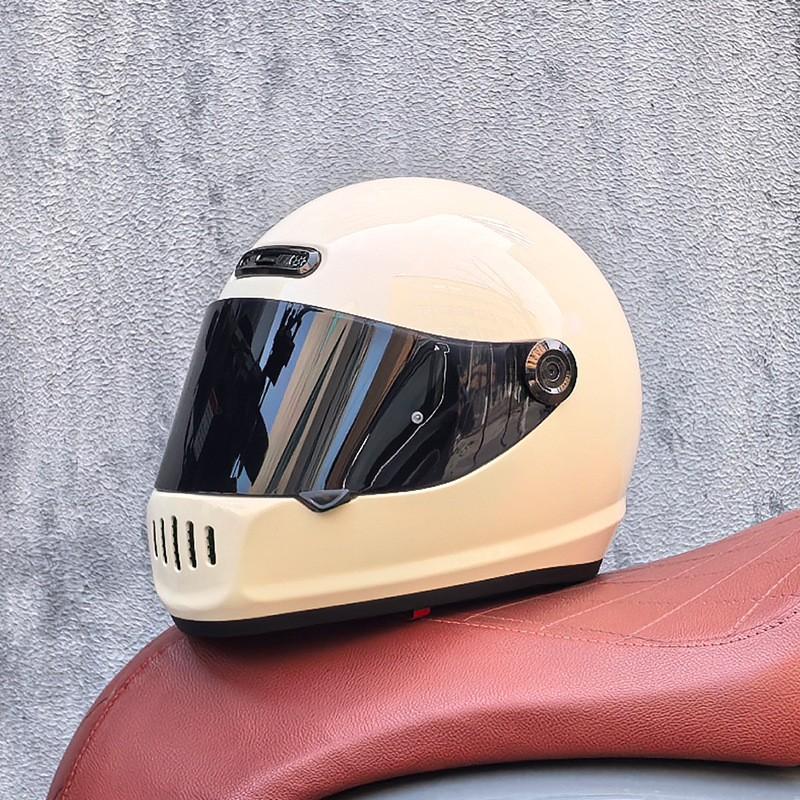 Full Face Motorcycle Helmet Men Women ABS Retro Cruiser Style All Season Use With Multiple Color Options