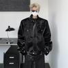 Cross-Alligator Pattern Leather Jacket: Trendy Retro European & American Hiphop Design for Men