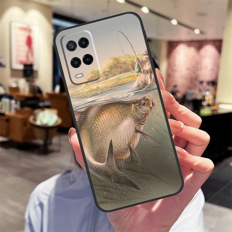 Рыболовный чехол для карпа для Oppo A94 A54 A40 A60 A80 A98 A78 A18 A38 A58 A16 A76 A96 A17 A77 A74 A57S A15 Чехол