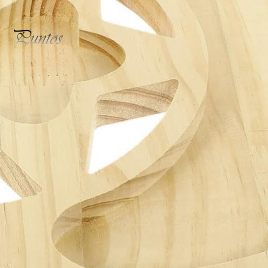 Moon Star Wooden Plate Jewelry Tray Smooth Edge Burr Free Dessert Party Serving Tray Ramadan Decoration