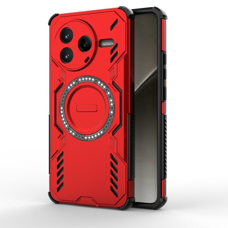 Для Poco F7 Pro Чехол Чехол Xiaomi Poco F7 Pro Capas PC Ударопрочный Кольцевой Магнитный Адсорбционный Беспроводной Зарядный Чехол Poco F7 Pro