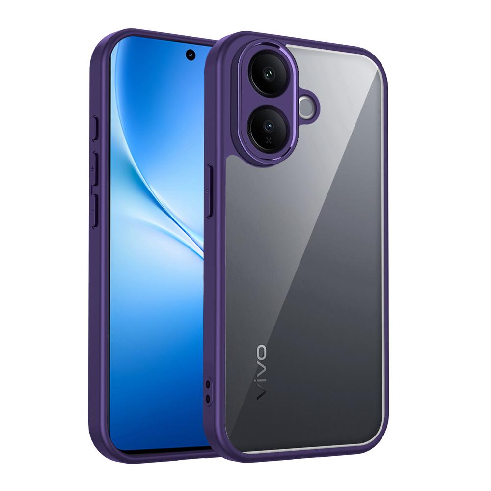 KEYSION Прозрачный чехол для телефона VIVO V60 Lite 5G, мягкий силикон + поликарбонат, противоударный чехол для телефона IQOO Z10R