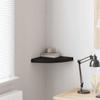 Corner Floating Shelf Black 35 x 35 x 3.8 cm MDF