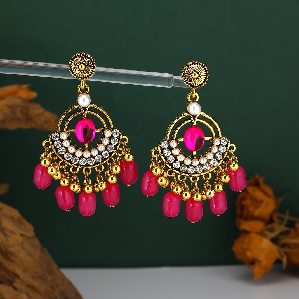 Dangle Earrings Statement Rhinestone Earrings Vintage Earrings Ethnic For Daily Wear Vacation Gift For Women