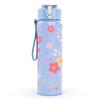 1PC Pastel Pink Floral 750ml Color Plastic Sports Water Bottle Leakproof Flip Straw Lid Suitable for Sports Office Home Use