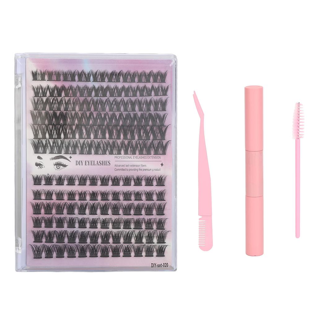 Набор для наращивания ресниц 126 шт. пучков, индивидуальный D-образный изгиб, набор для наращивания накладных ресниц с 3 мл U