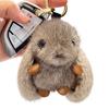 Ecarla Keychain Brl340Sz - Fluffy Gray Bunny