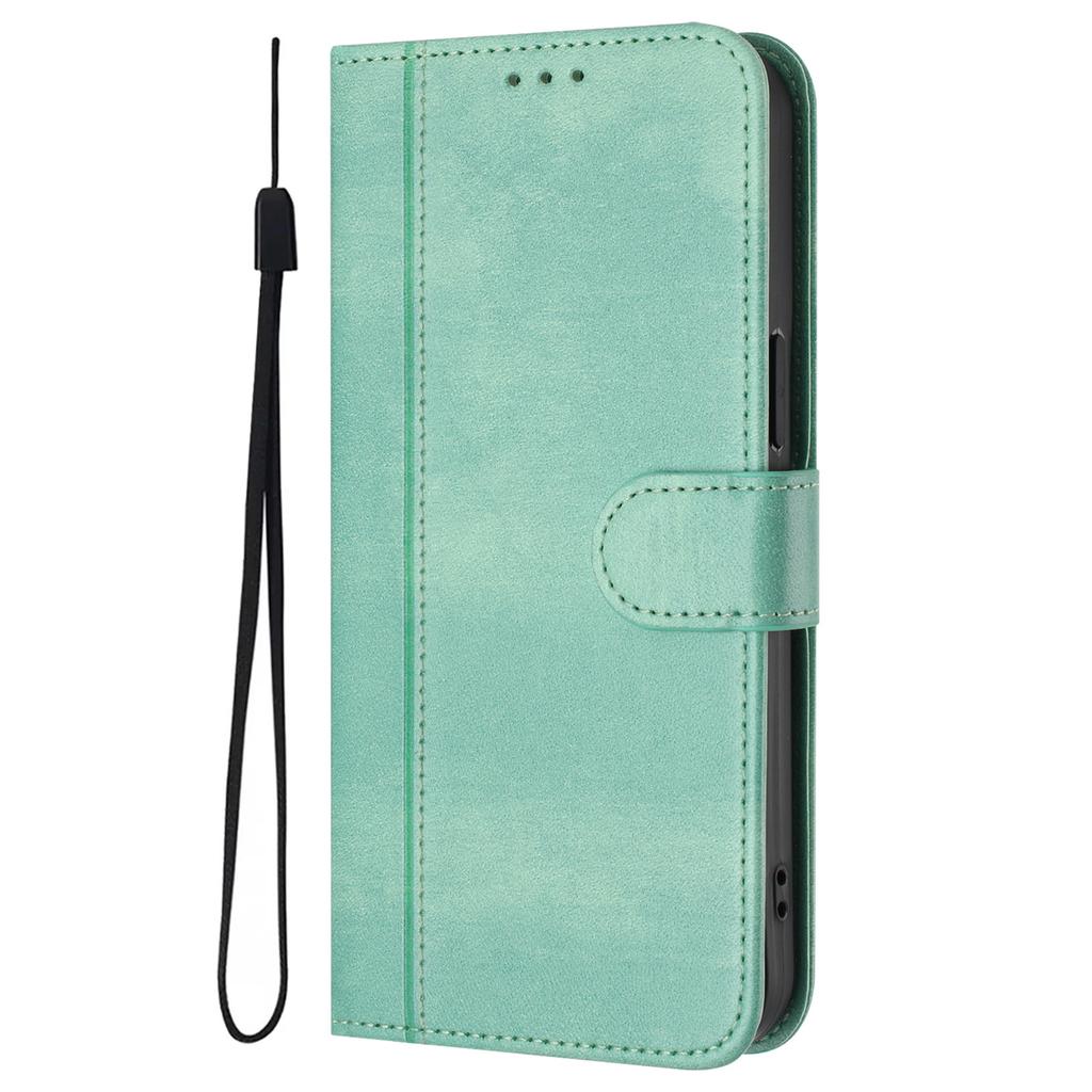 For Samsung Galaxy S25 Edge Cases Wallet Stand Retro Texture Leather Phone Cover with Lanyard