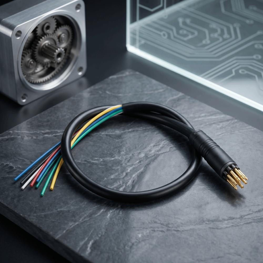9 Pin Electric Motor Wire Waterproof Copper Electric Scooter Wire Black Lightweight Scooter Motor Wire For Change Bike To E-bike