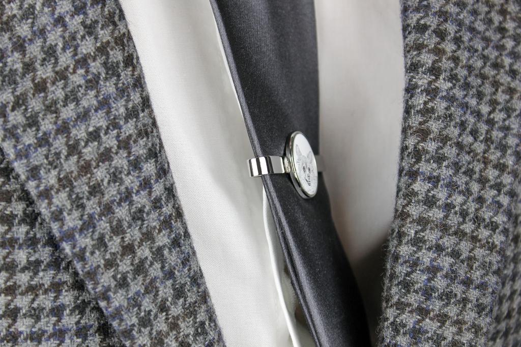 Chihuahua long-haired - tie clip with a dog, personalized tie clip, a unique gift for a man from the Art-Dog brand