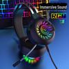 H300 RGB Luminous On-Ear Headphones with Heavy Bass for E-sports Gaming