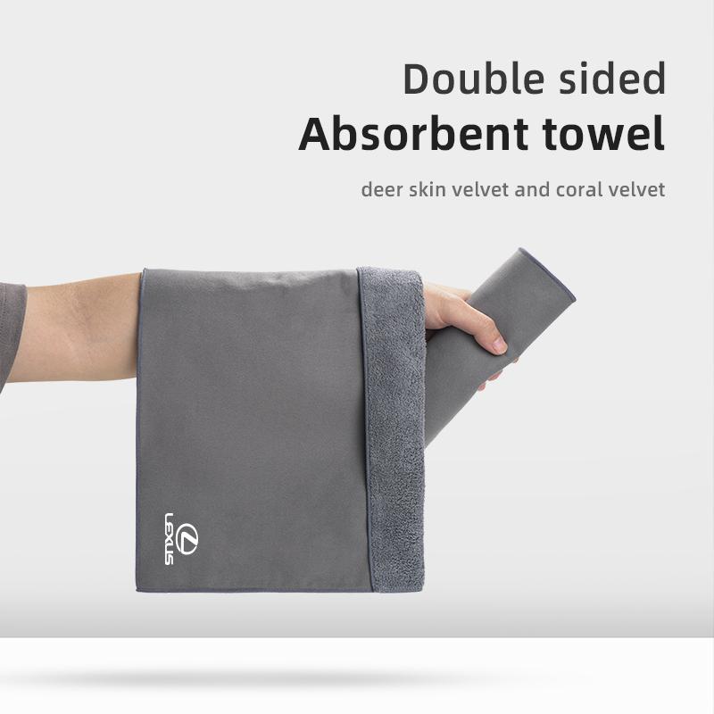 Microfiber Car Towel Super Absorbency Car Cleaning Care Cloth For Lexus F SPORT LBX NX RX 350h 450h Plug-in Hybrid ES UX 300e GS