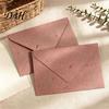 Western Style Envelopes for Correspondence 10PCS Petal Art Envelopes, Real Floral Texture Design, Thick Paper Macaron Colored Greeting Cards