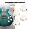 4 PCS Speed Tone Volume Control Knobs for EPI LP Electric Guitar (White  Black)