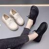 British Style Thick-soled Lace-up Small Leather Shoes Women's Autumn 2025 New Soft-soled Non-slip Not Tired Feet Work OL Single Shoes