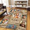 One Piece Poster Bedroom Living Room Carpet, Home Decor Cool Movie Mat Play Floor Rug -HE126