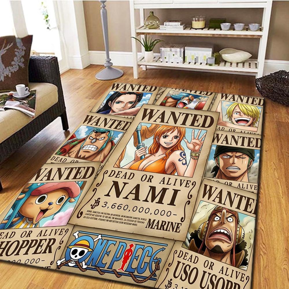 One Piece Poster Bedroom Living Room Carpet, Home Decor Cool Movie Mat Play Floor Rug -HE126