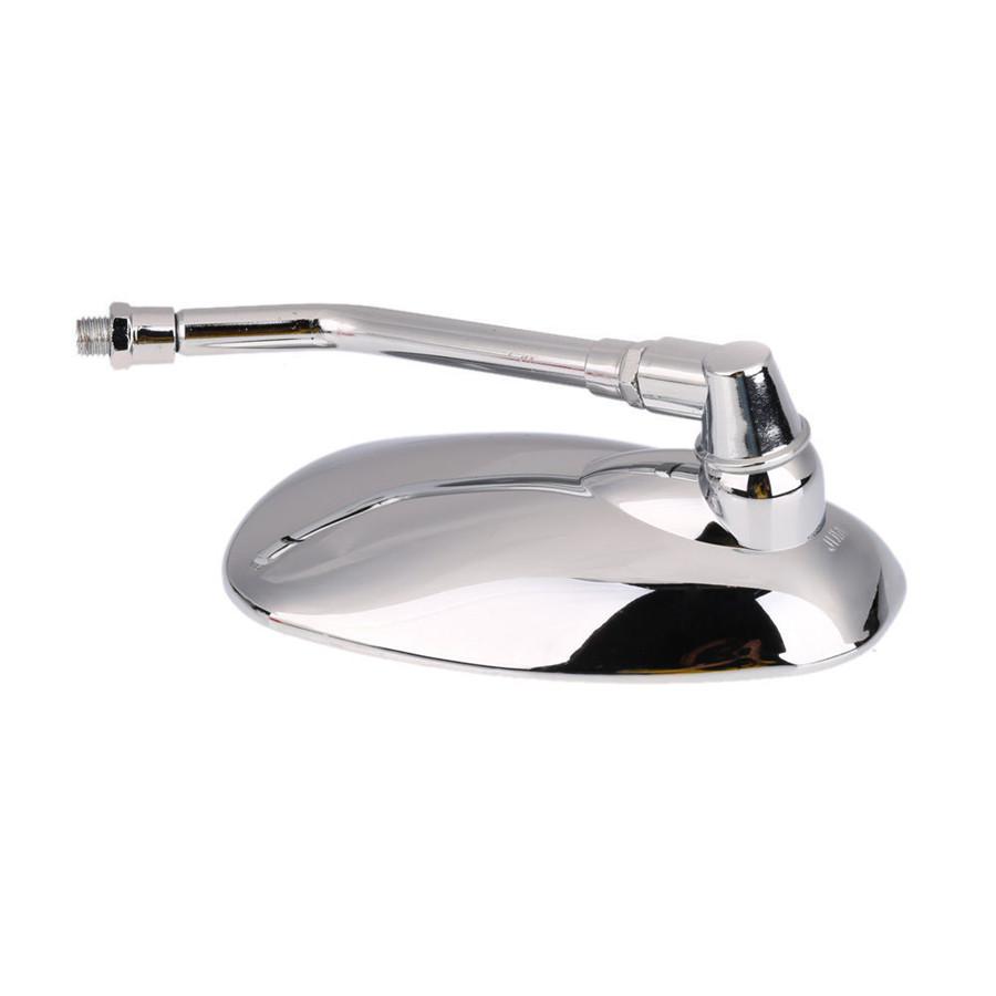 2 шт. Мотоциклетные боковые зеркала овальной формы с резьбой 10 мм, зеркала заднего вида с регулируемым углом