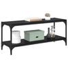 TV Stand Black Oak Effect 100 x 33 x 41 cm