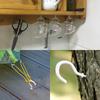 25 Pack Cup Hook Ceiling Hooks, 2.9 Inches, FineGood Vinyl Coated Screw Hanger for Indoor and Outdoor Use - White