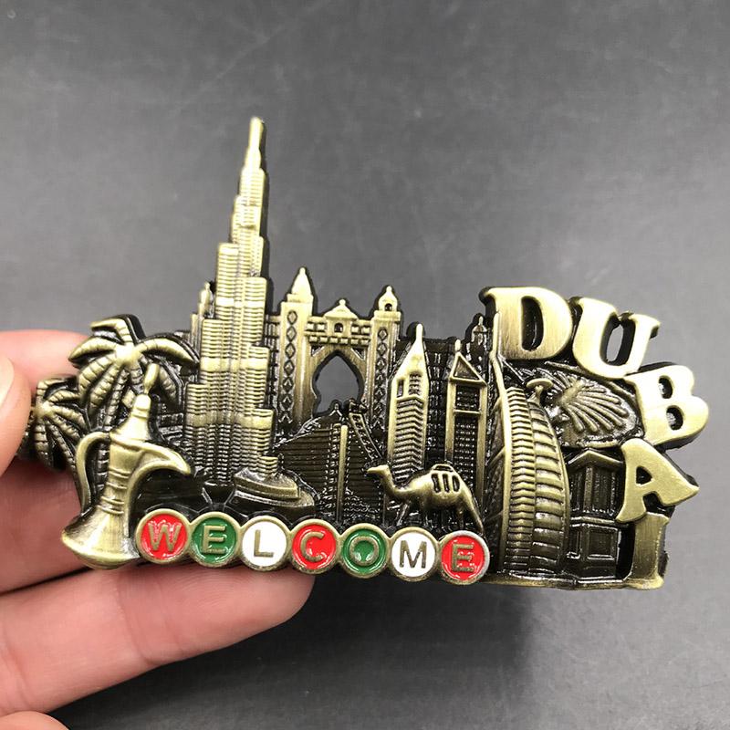 Дубай ОАЭ Бельгия Вена холодильник паста металл магнитный 3d пейзаж паста магниты на холодильник коллекция подарки украшение дома