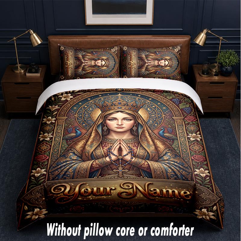 Other Similar Designs Theme Custom Text Or Name 3Pcs Bedding Set,1 Flat Sheet & 2 Pillowcases Personalized Home Bedding