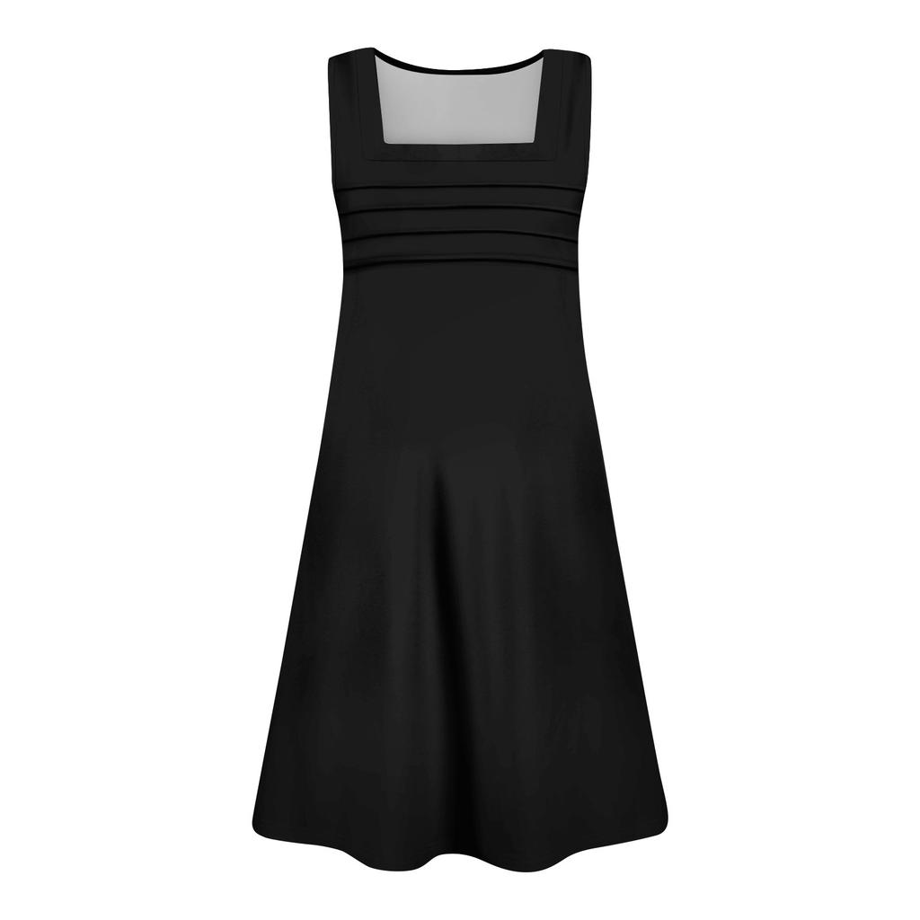 Женские летние повседневные лепестковые узкие полосатые плиссированные однотонные платья