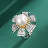 Australian Fritillary Pearl Necklace Women's Personality Micro-set Floral Pearl Ring Fashion Commuter White Pearl Earrings