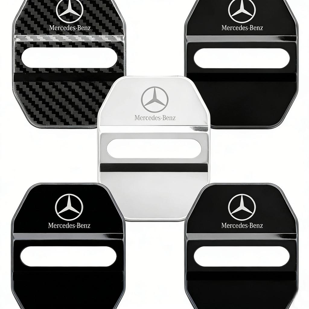 CRH1 Car Styling Car Door Lock Covers stikcer Case for Mercedes Benz New B/C/E Class A Class C200L GLC GLK CLA GLA Accessories