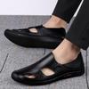 Spring Autumn Men Loafers Genuine Leather Driving Boat Shoes Man Slip-On Casual Moccasin Breathable Soft Sandals Male Flats Luxe