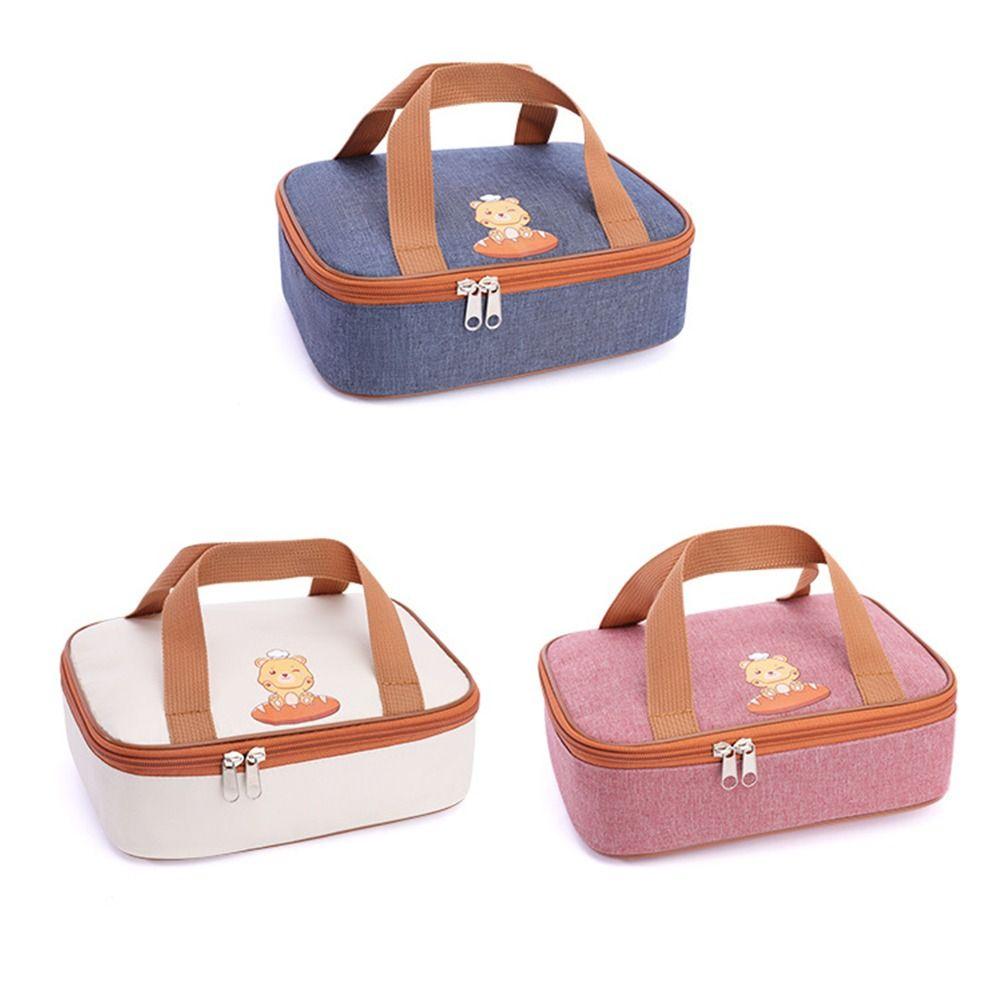 Women Cartoon Animal Tote Lunch Bag Food Warm Thermal Bag Food Hand Bags Waterproof Lunch Bag